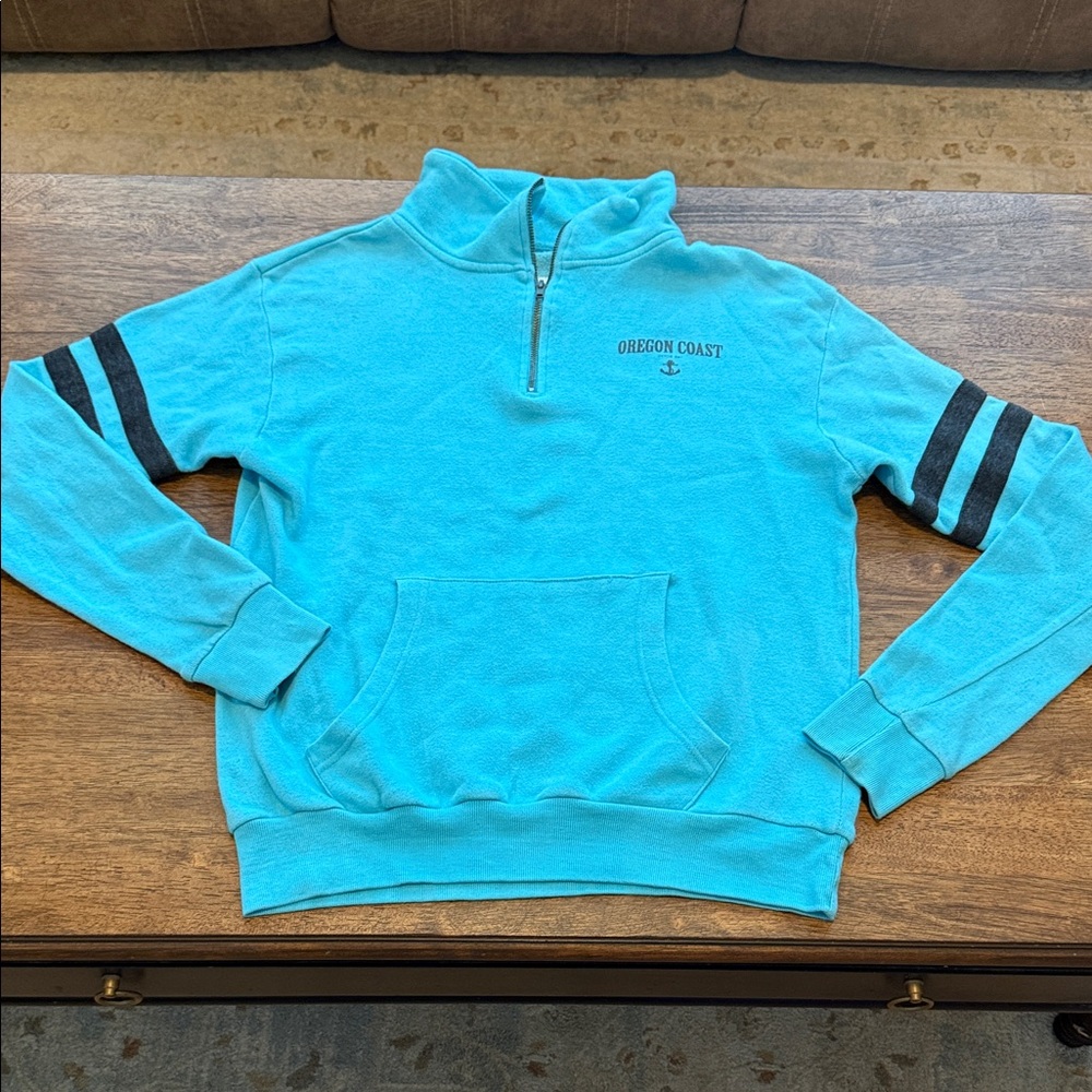 Ragwear Oregon Coast Blue Quarter Zip Sweatshirt